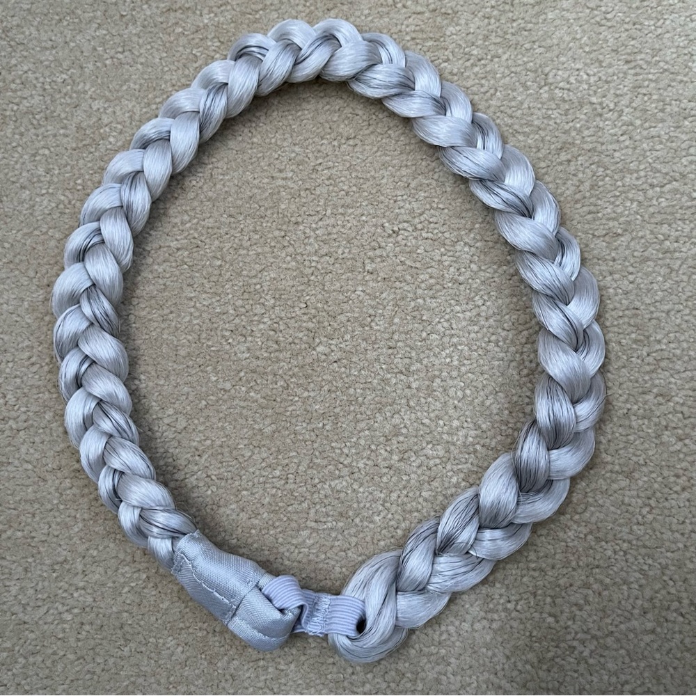 Headband Synthetic Hair Braid (Light Gray)